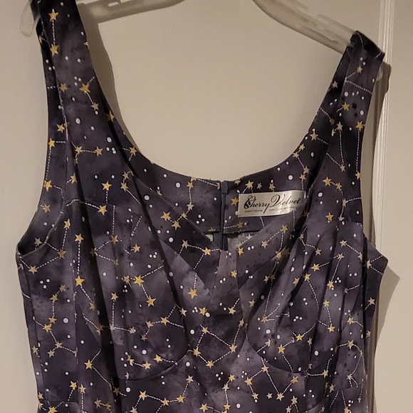 Cherry Velvet Doris Dress in Evening Constellation - Picture 2 of 5